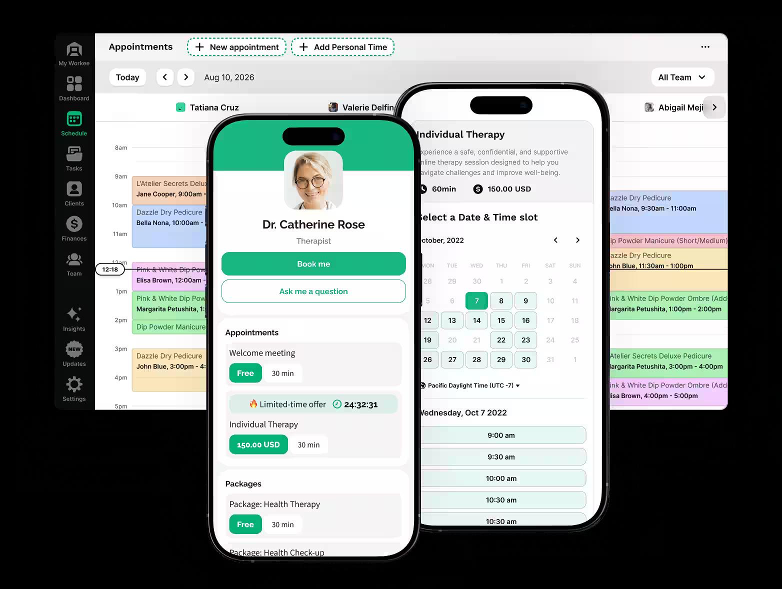 Manage Your Entire Team, Services, and Schedule in One Place